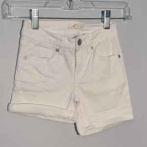 Copper Key White Jean shorts